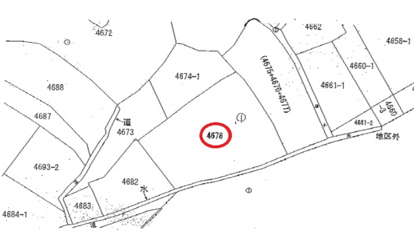 呉市音戸町波多見、土地の間取り画像です