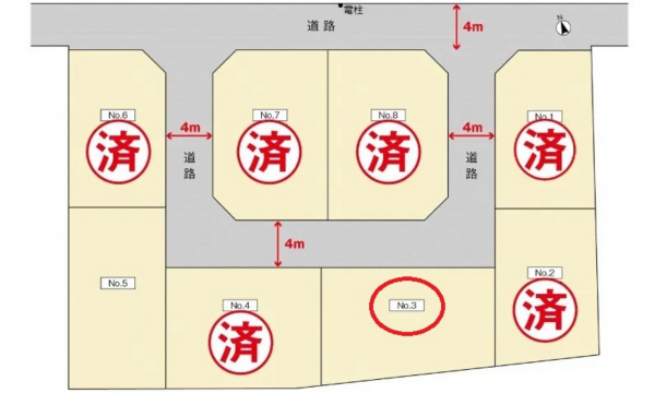 呉市阿賀中央、土地の間取り画像です