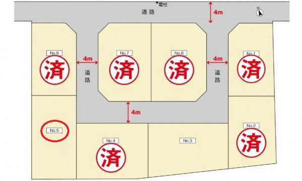 呉市阿賀中央、土地の間取り画像です