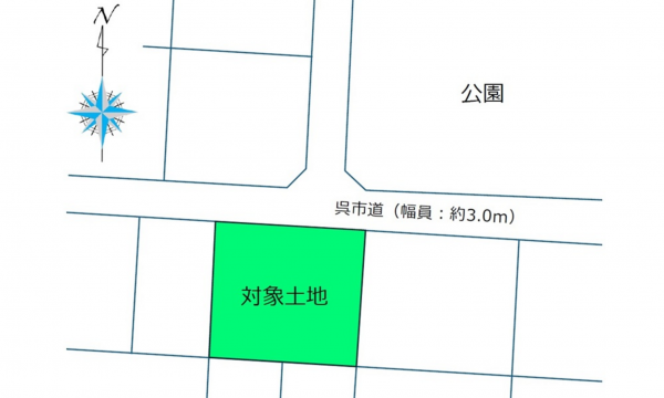 呉市広塩焼、土地の間取り画像です