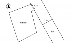 呉市苗代町、土地の間取り画像です