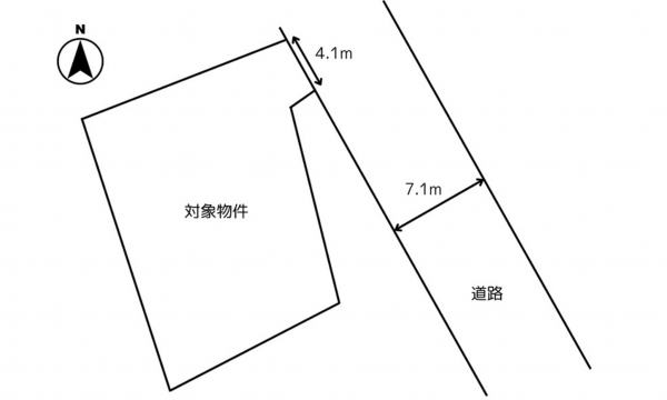 呉市苗代町、土地の間取り画像です
