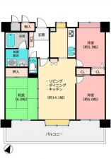 呉市天応西条、マンションの間取り画像です