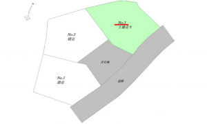 呉市吉浦西城町、土地の間取り画像です
