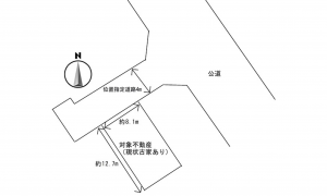 呉市押込、土地の間取り画像です