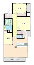 呉市西中央、マンションの間取り画像です