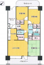 呉市中央、マンションの間取り画像です