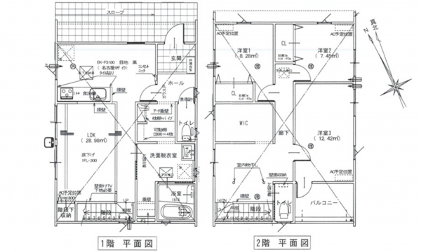 呉市吉浦神賀町、中古一戸建ての間取り画像です