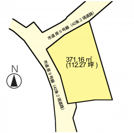 岡山市北区原、土地の間取り画像です