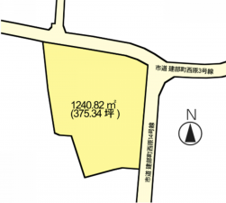 岡山市北区建部町西原、土地の間取り画像です