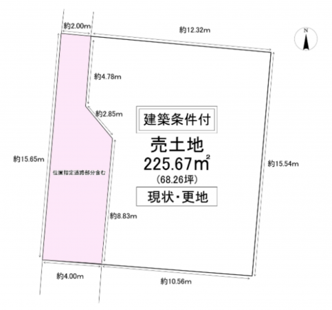 岡山市北区伊島町、土地の間取り画像です