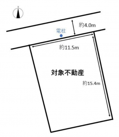 岡山市北区牟佐、土地の間取り画像です