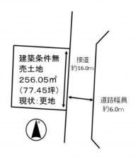 岡山市北区御津国ケ原、土地の間取り画像です