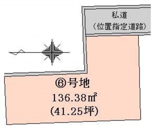 岡山市北区野田、土地の間取り画像です