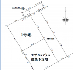 岡山市北区楢津、土地の間取り画像です