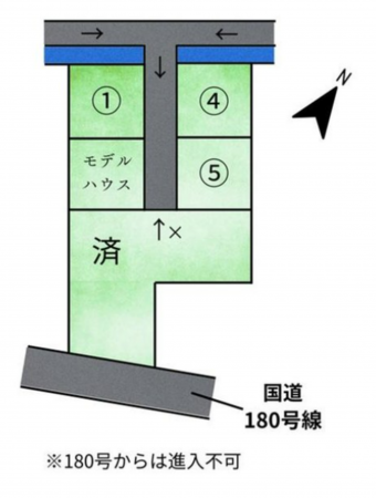 岡山市北区楢津、土地の間取り画像です
