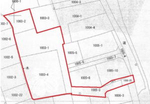 岡山市北区栢谷、土地の間取り画像です