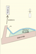 岡山市北区吉備津、土地の間取り画像です