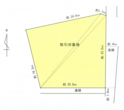 岡山市北区建部町吉田、土地の間取り画像です