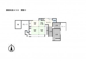 岡山市北区御津矢知、中古一戸建ての間取り画像です