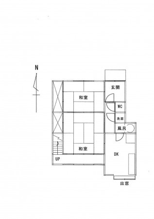 岡山市北区御津金川、中古一戸建ての間取り画像です
