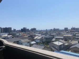 岡山市北区西之町、マンションのバルコニー画像です