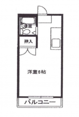 岡山市北区三野、マンションの間取り画像です
