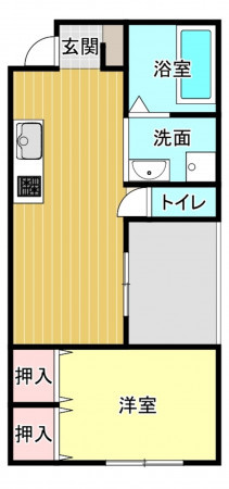 岡山市北区下伊福本町、中古一戸建ての間取り画像です