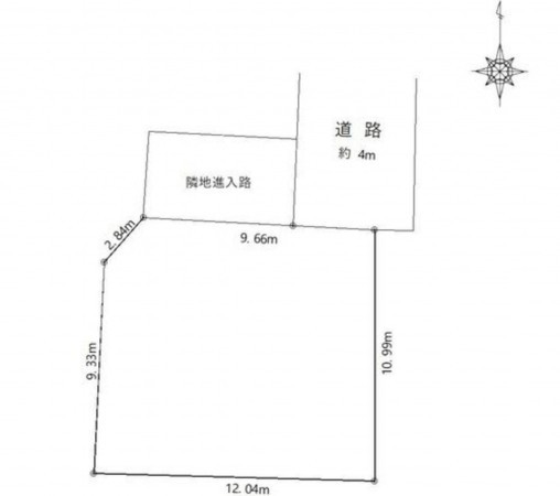 岡山市北区北長瀬本町、土地の間取り画像です