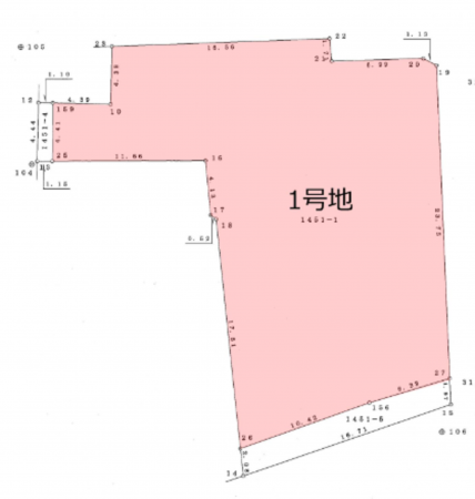 岡山市北区玉柏、土地の間取り画像です