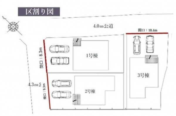 岡山市北区辛川市場、新築一戸建ての間取り画像です