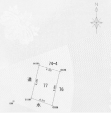 岡山市北区下内田町、土地の間取り画像です