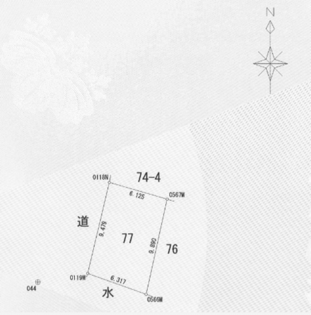 岡山市北区下内田町、土地の間取り画像です