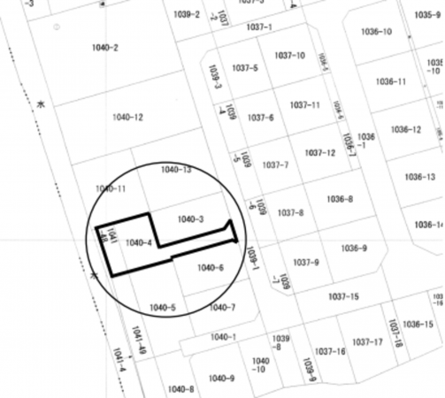 岡山市北区撫川、土地の間取り画像です