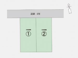 岡山市北区神田町、土地の間取り画像です