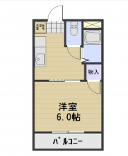 岡山市北区神田町、収益物件/マンションの間取り画像です