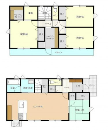岡山市北区川入、中古一戸建ての間取り画像です