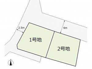 岡山市北区門前、土地の間取り画像です