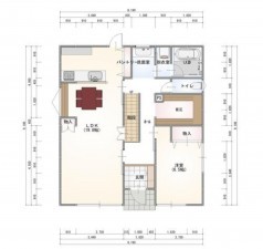 岡山市北区平野、中古一戸建ての間取り画像です