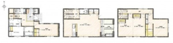 岡山市北区富町、新築一戸建ての間取り画像です