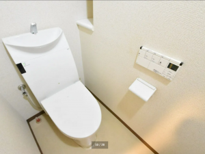 岡山市北区東古松、マンションのトイレ画像です