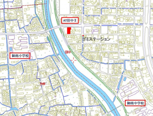 岡山市北区田中、土地の画像です