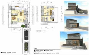 岡山市北区田中、新築一戸建ての間取り画像です