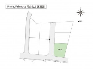 岡山市北区北方、土地の間取り画像です