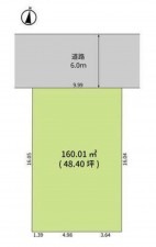 岡山市北区平野、土地の間取り画像です