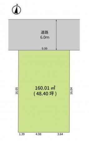 岡山市北区平野、土地の間取り画像です
