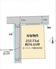 岡山市北区学南町、土地の間取り画像です