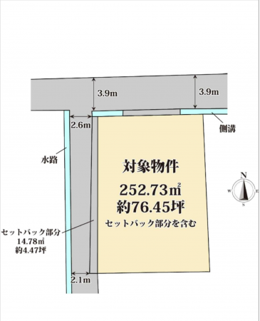 岡山市北区学南町、土地の間取り画像です