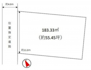 岡山市北区谷万成、土地の間取り画像です