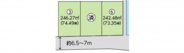 岡山市北区川入、土地の間取り画像です